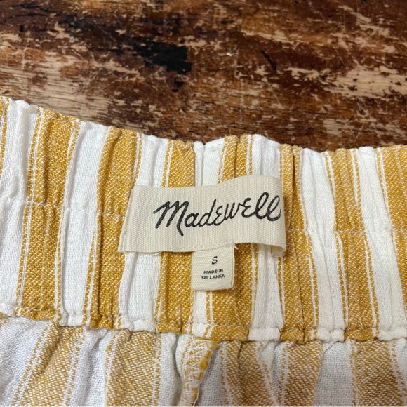 Madewell Tapered Huston Pull-On Cropped Gauchos Striped Pants Small - Picture 5 of 8